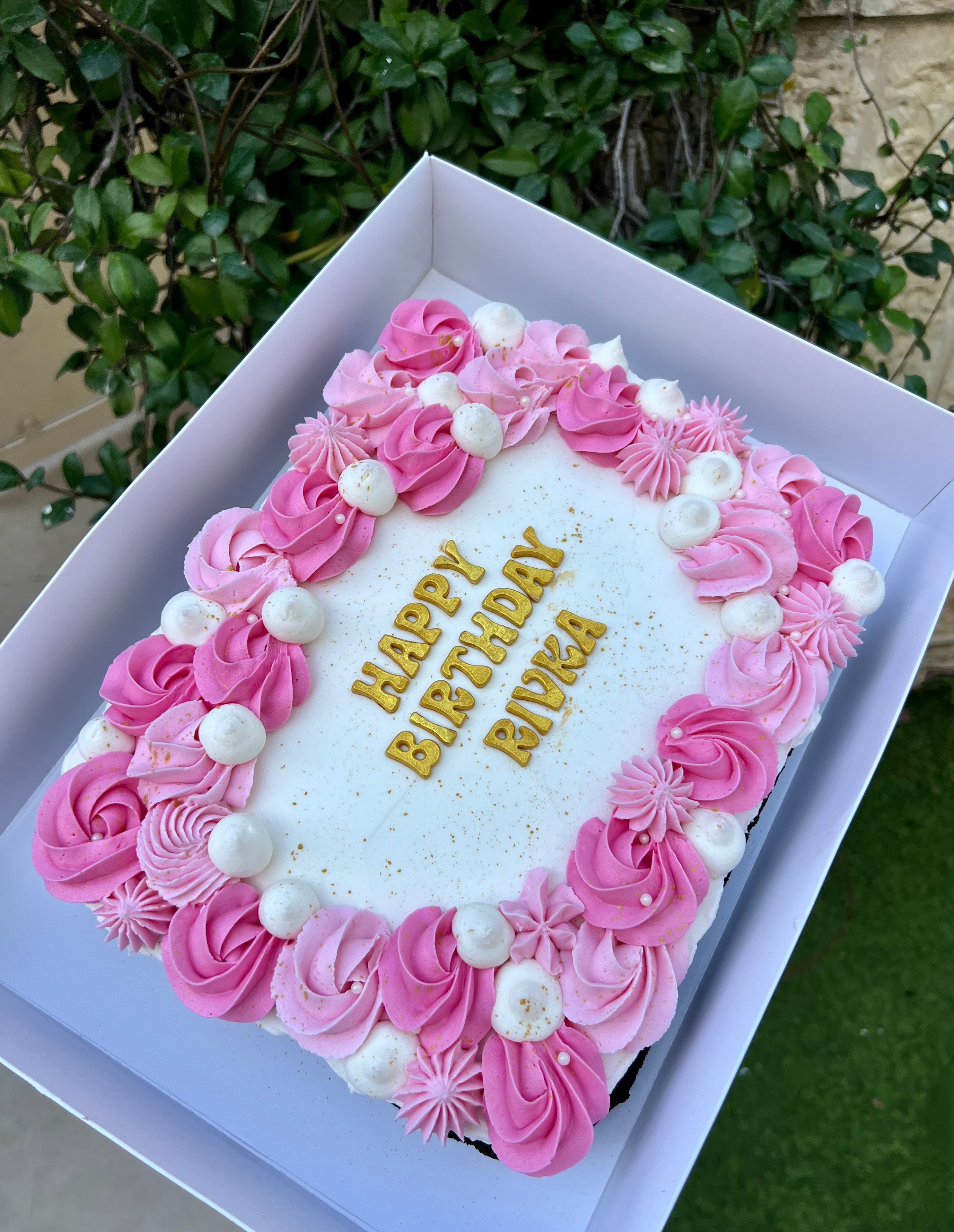 Buttercream floral Sheet Cake