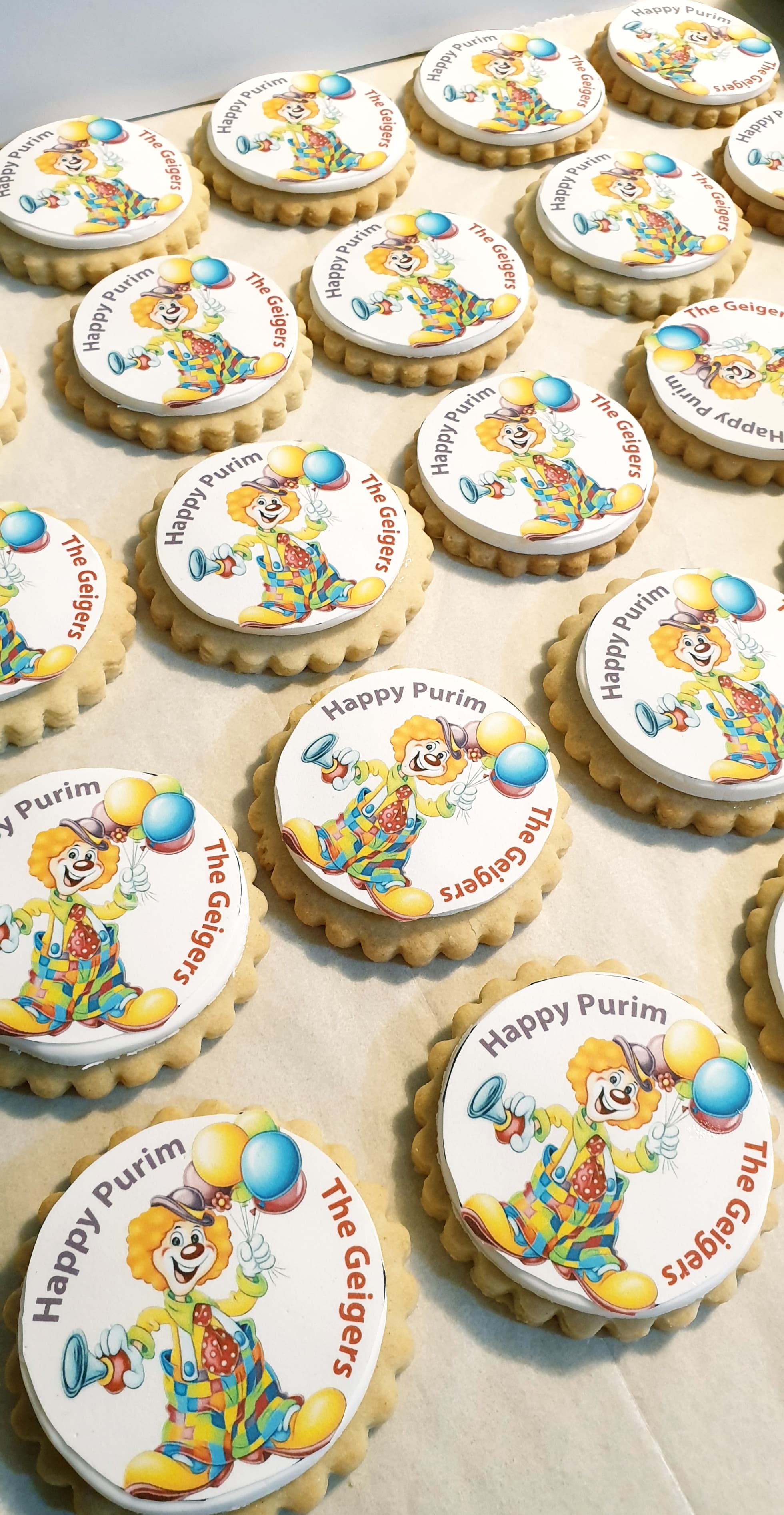 purim clown Cookies